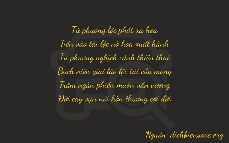 Thơ dịch biển số xe 40457