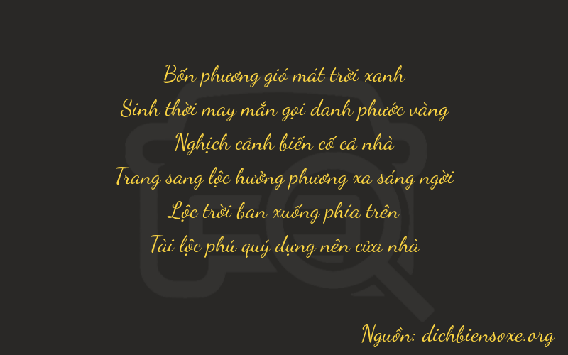 Thơ dịch biển số xe 40462