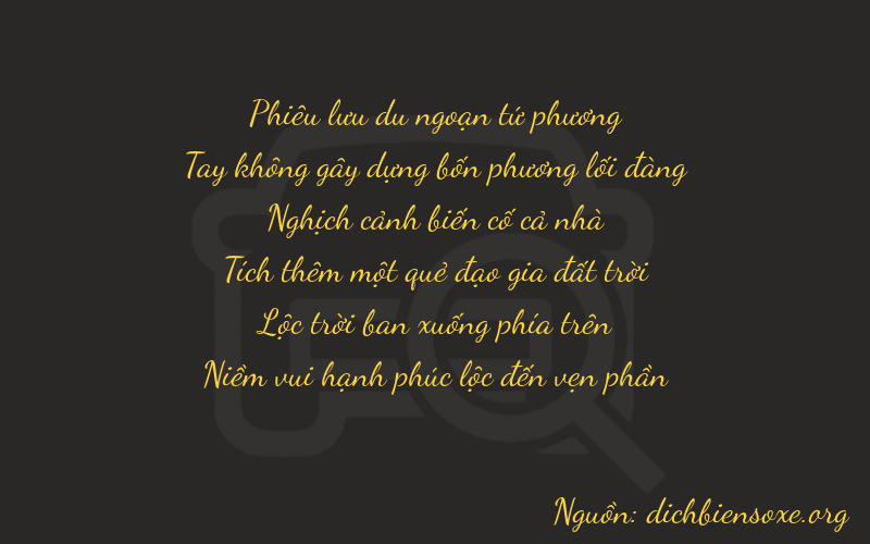 Thơ dịch biển số xe 40463
