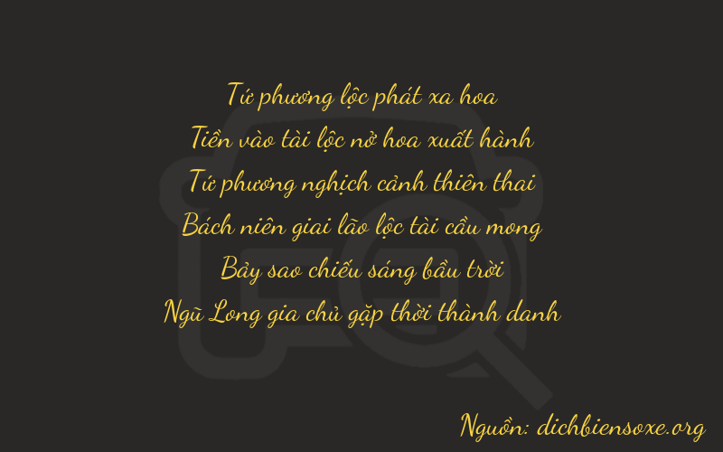 Thơ dịch biển số xe 40475