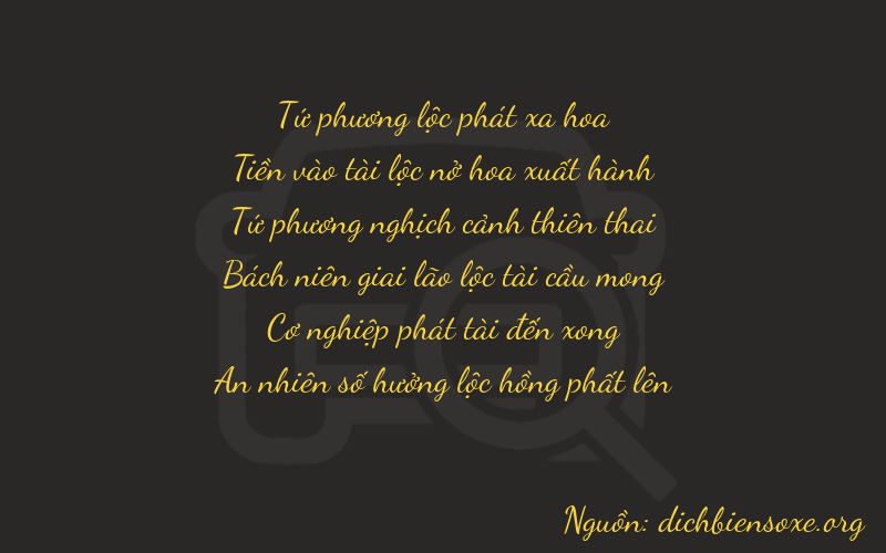 Thơ dịch biển số xe 40484