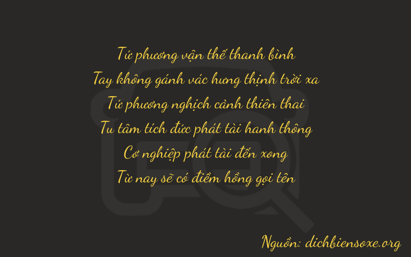 Thơ dịch biển số xe 40485