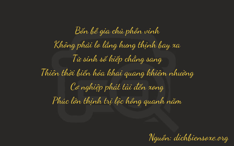 Thơ dịch biển số xe 40486