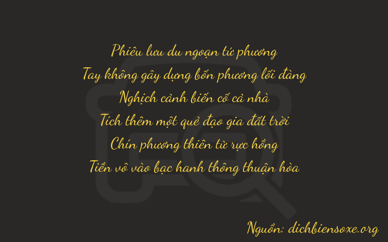 Thơ dịch biển số xe 40490
