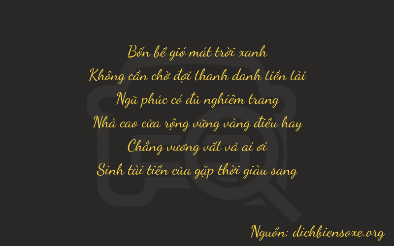 Thơ dịch biển số xe 40505