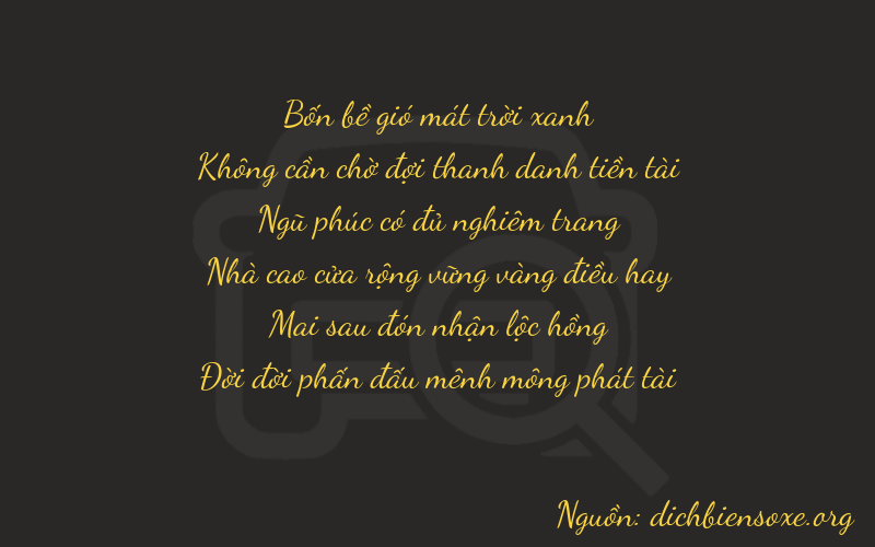 Thơ dịch biển số xe 40523