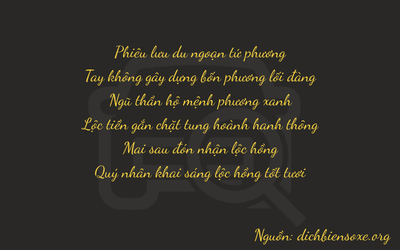 Thơ dịch biển số xe 40526