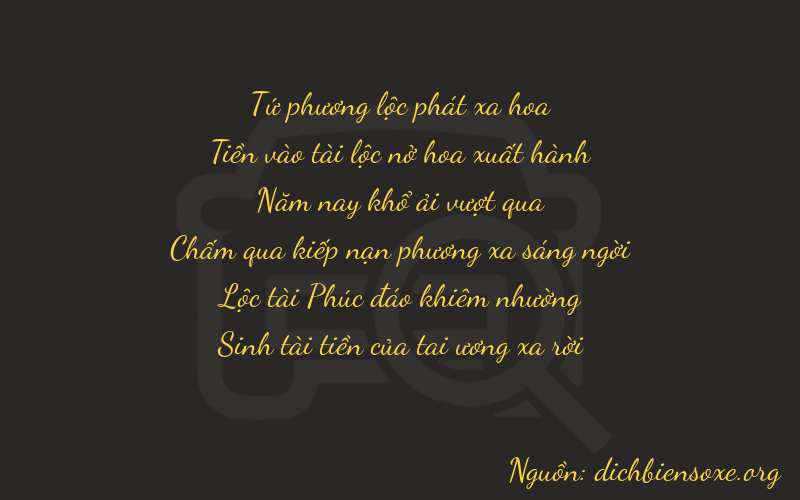 Thơ dịch biển số xe 40565