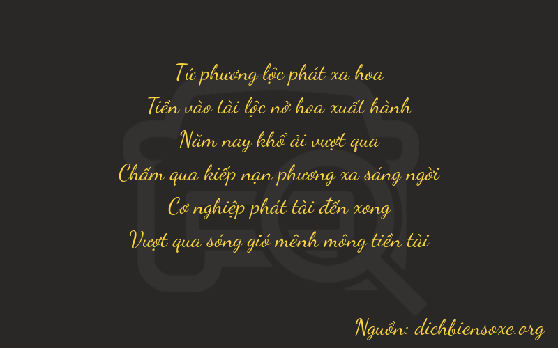 Thơ dịch biển số xe 40583