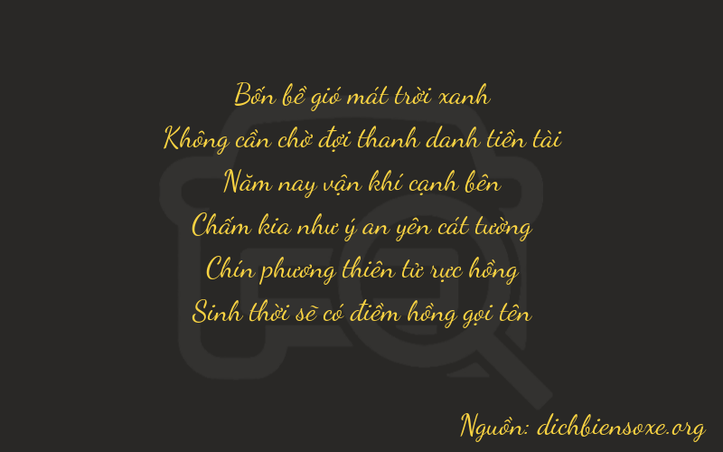 Thơ dịch biển số xe 40595