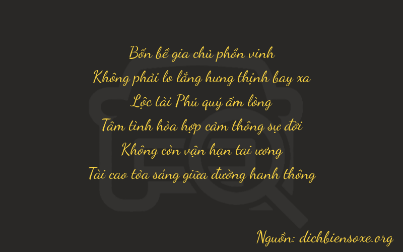 Thơ dịch biển số xe 40603