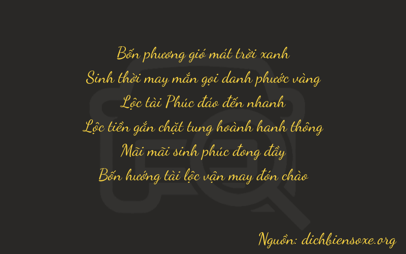 Thơ dịch biển số xe 40624
