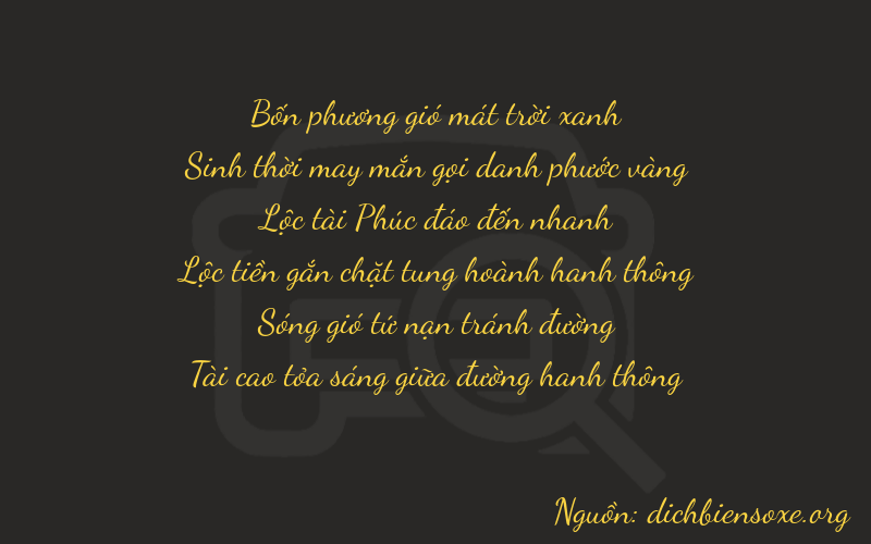 Thơ dịch biển số xe 40633