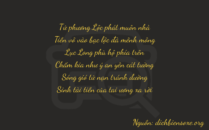 Thơ dịch biển số xe 40635