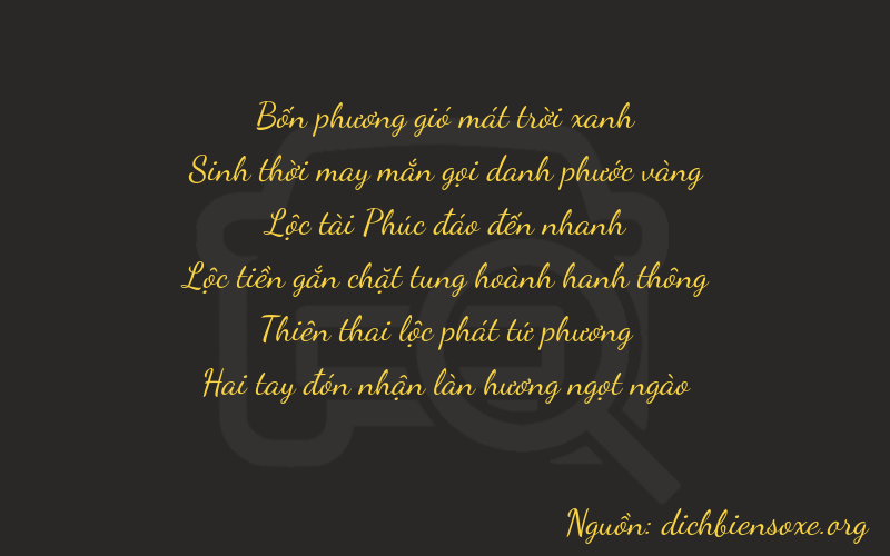 Thơ dịch biển số xe 40642