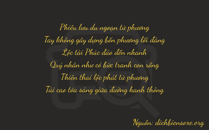 Thơ dịch biển số xe 40643
