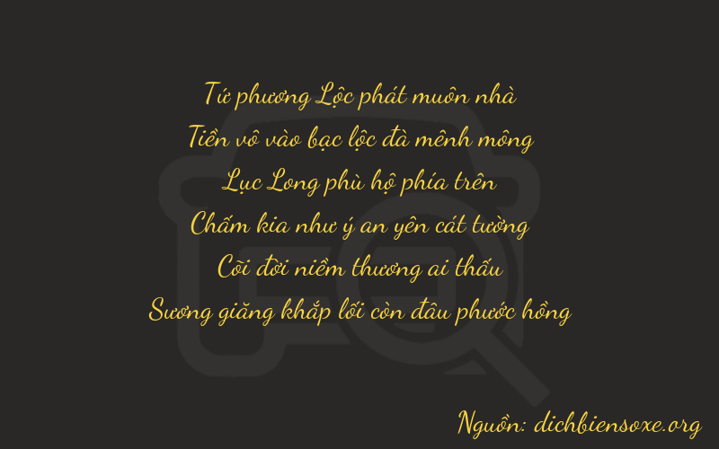 Thơ dịch biển số xe 40644