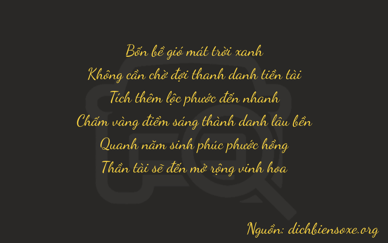 Thơ dịch biển số xe 40658