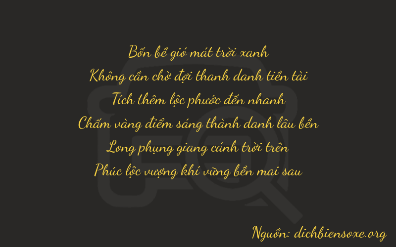 Thơ dịch biển số xe 40676