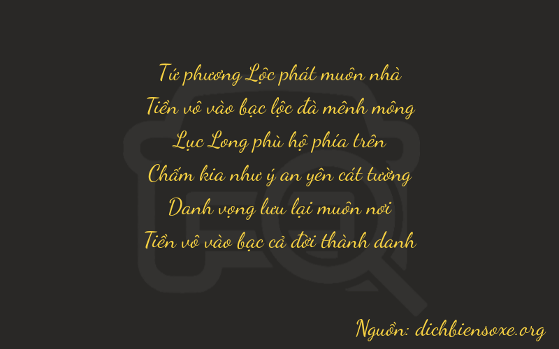 Thơ dịch biển số xe 40680