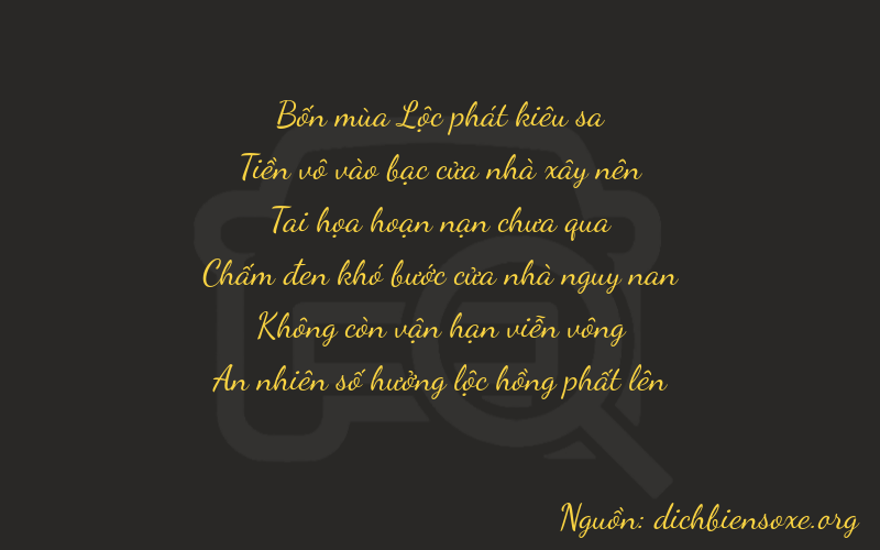 Thơ dịch biển số xe 40704
