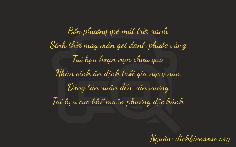 Thơ dịch biển số xe 40741