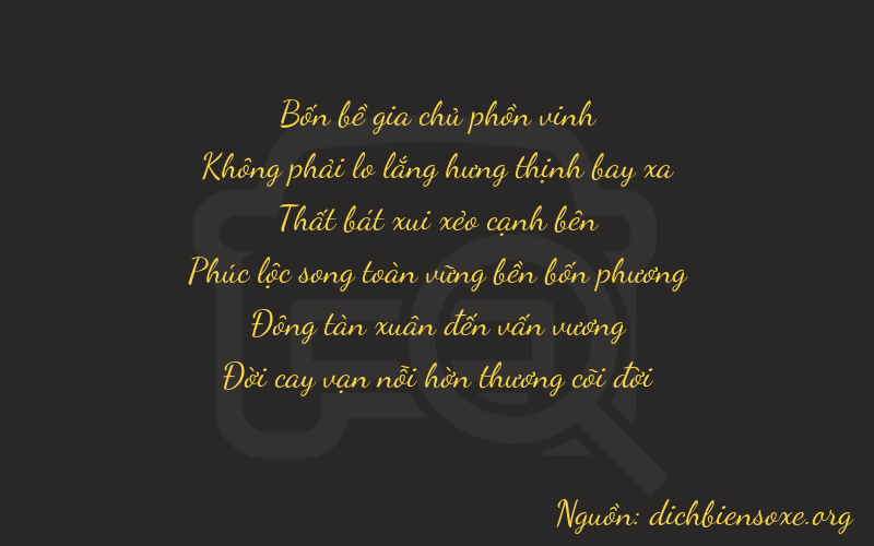 Thơ dịch biển số xe 40747