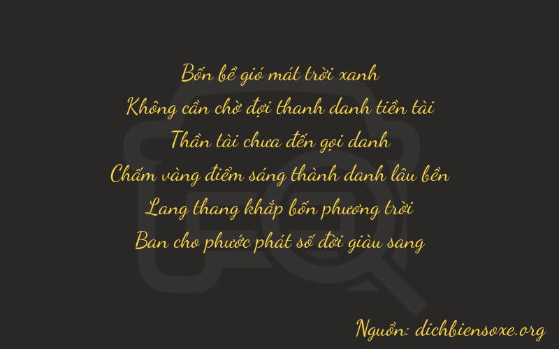 Thơ dịch biển số xe 40748