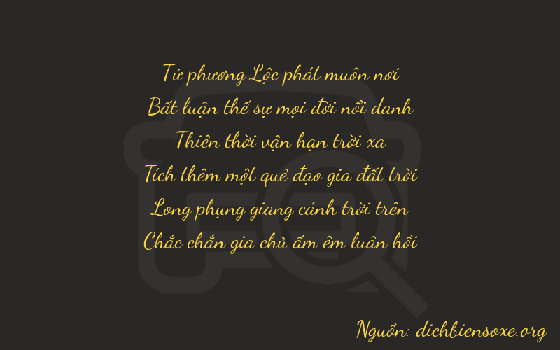 Thơ dịch biển số xe 40771