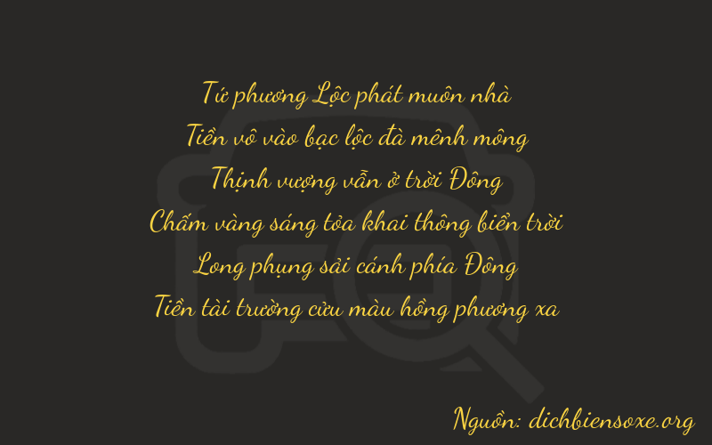 Thơ dịch biển số xe 40779