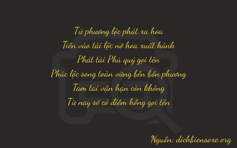 Thơ dịch biển số xe 40835