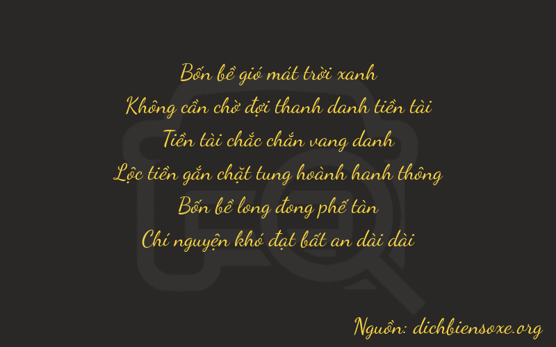 Thơ dịch biển số xe 40847