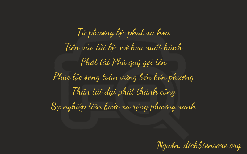 Thơ dịch biển số xe 40862