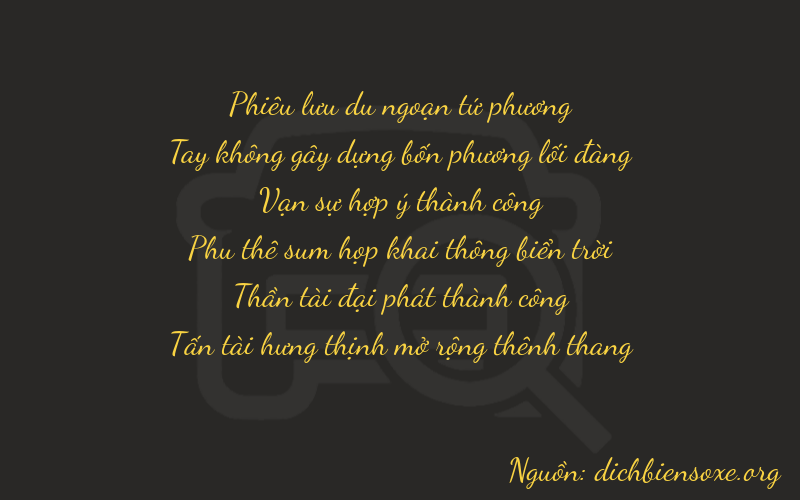 Thơ dịch biển số xe 40868