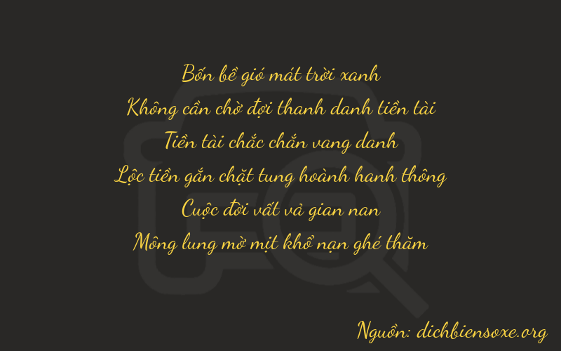 Thơ dịch biển số xe 40874
