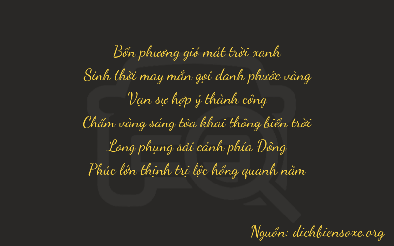 Thơ dịch biển số xe 40876