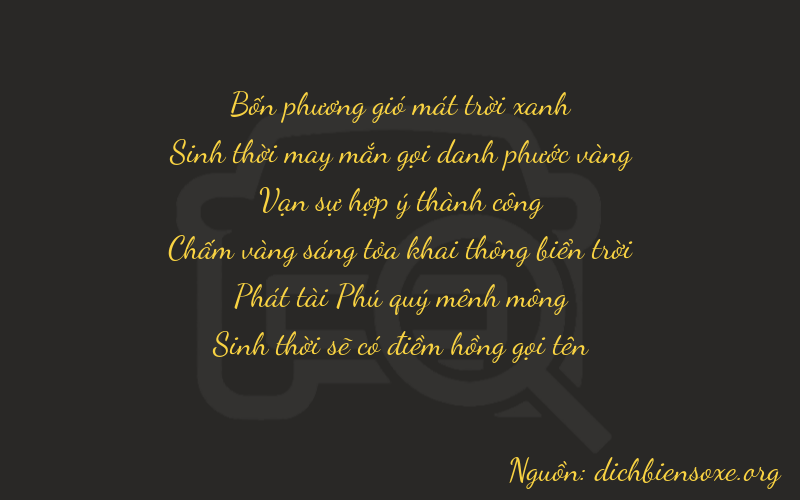 Thơ dịch biển số xe 40885