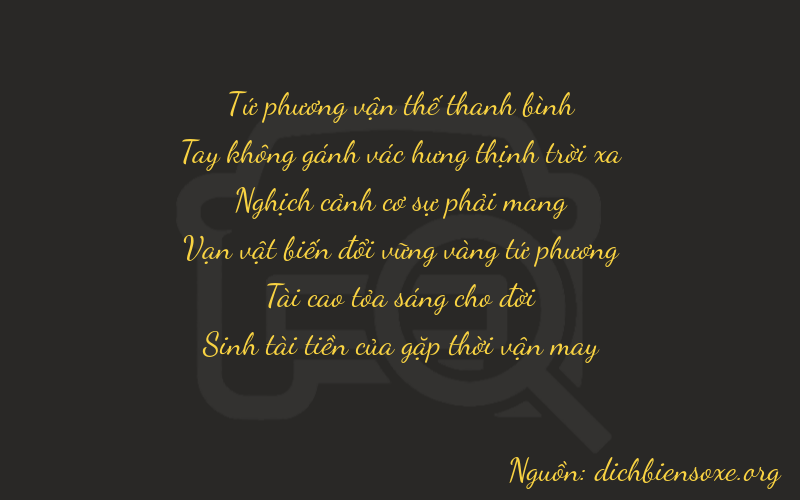 Thơ dịch biển số xe 40935
