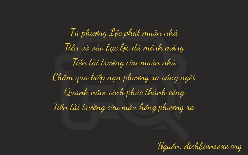 Thơ dịch biển số xe 40959