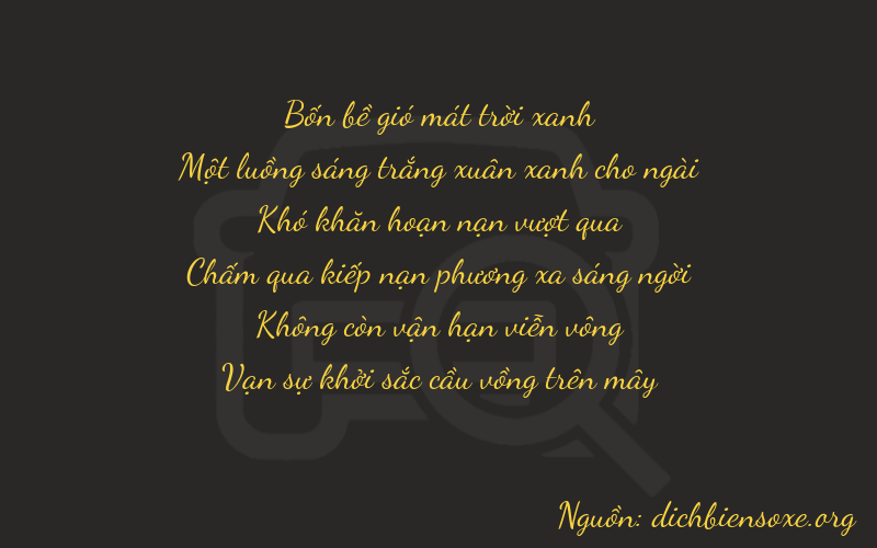 Thơ dịch biển số xe 41001