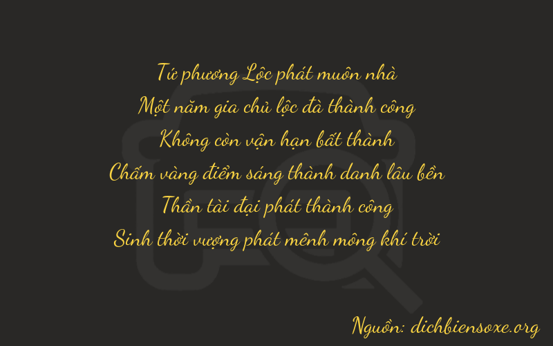 Thơ dịch biển số xe 41060