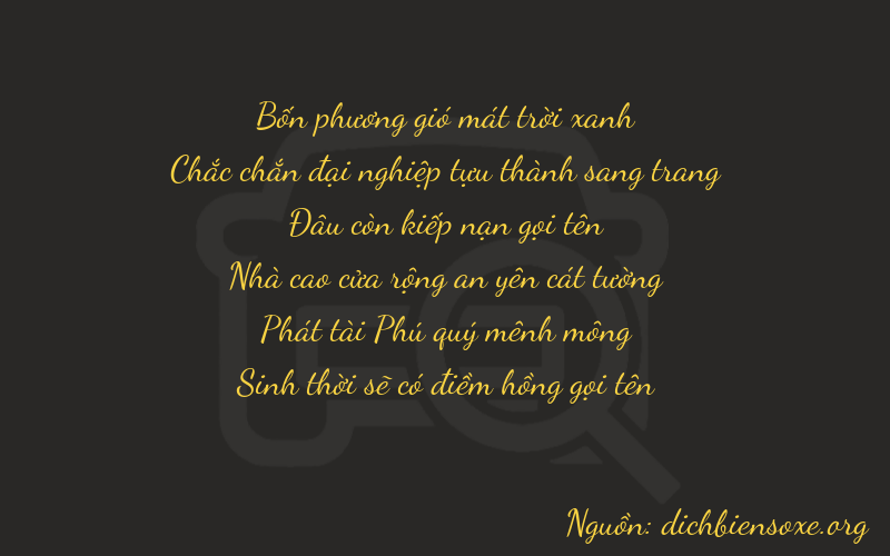Thơ dịch biển số xe 41085