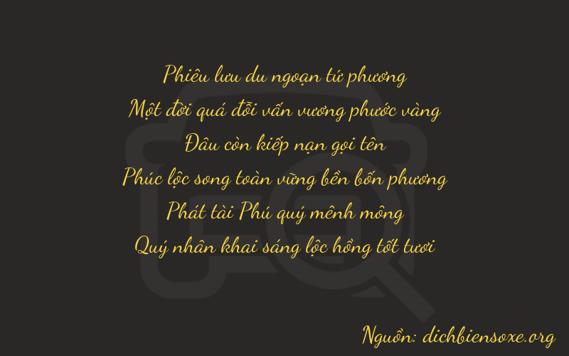Thơ dịch biển số xe 41086