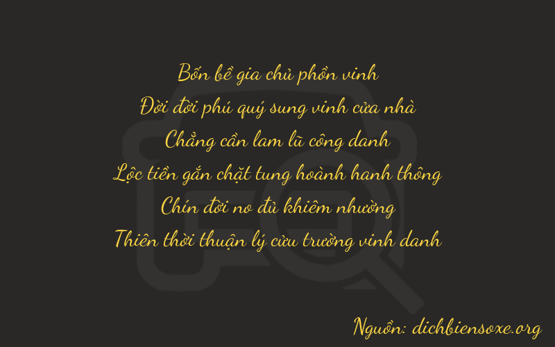 Thơ dịch biển số xe 41099