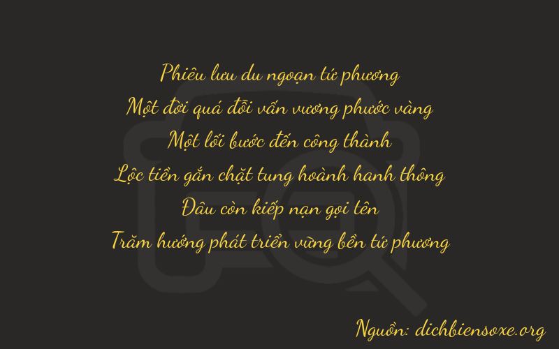 Thơ dịch biển số xe 41104
