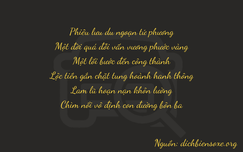 Thơ dịch biển số xe 41113