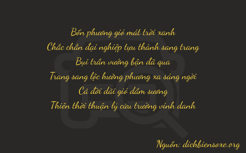 Thơ dịch biển số xe 41319