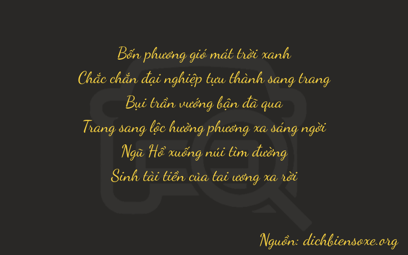 Thơ dịch biển số xe 41355