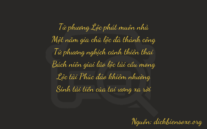 Thơ dịch biển số xe 41465