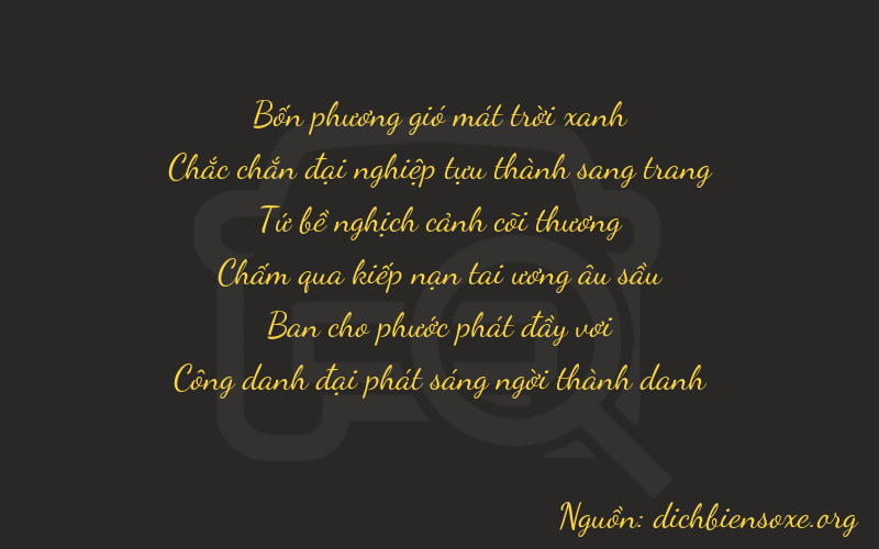Thơ dịch biển số xe 41481